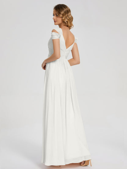 Charlee Straps Side Slit Empire Bridesmaid Dress