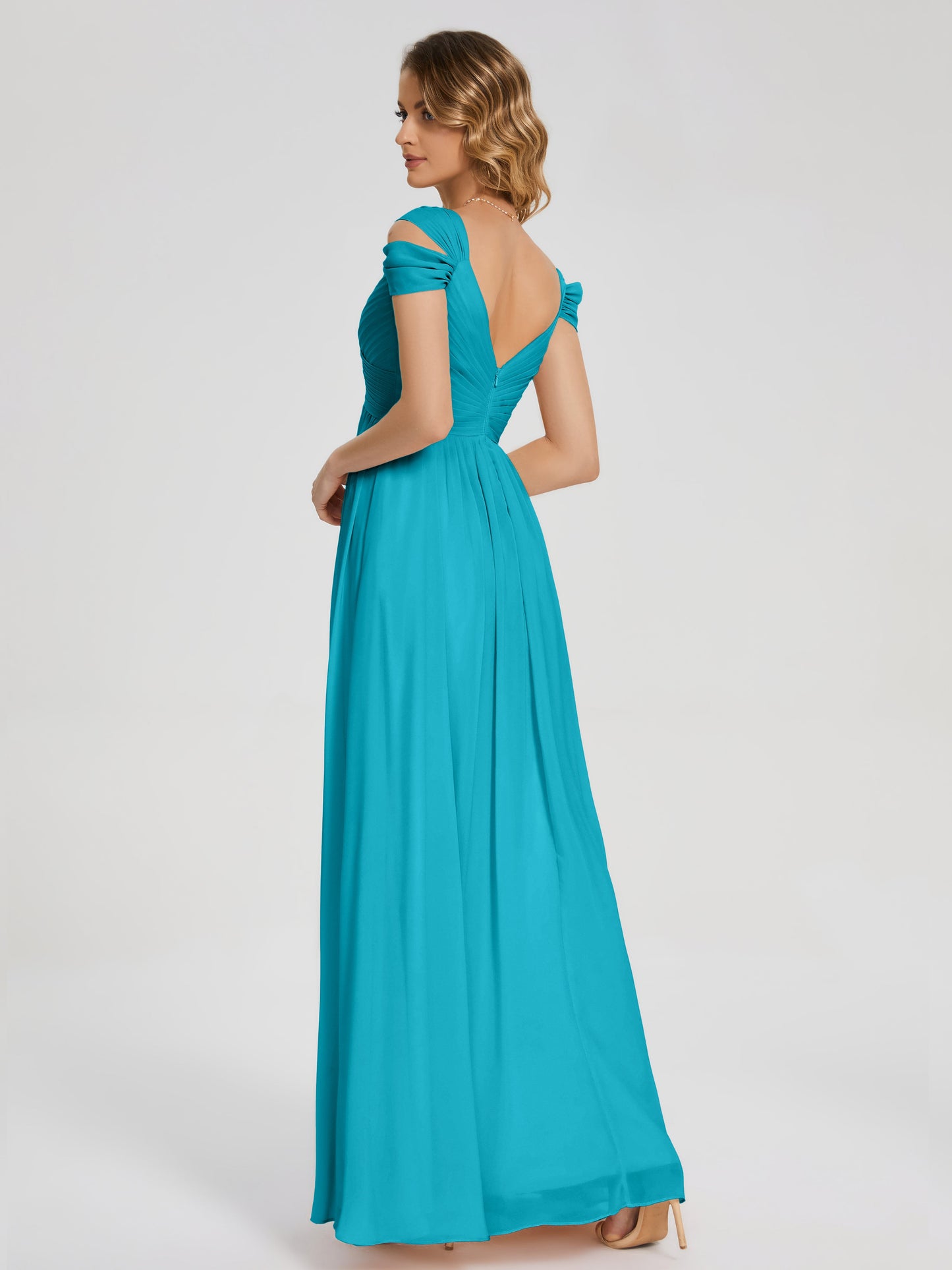 Charlee Straps Side Slit Empire Bridesmaid Dress