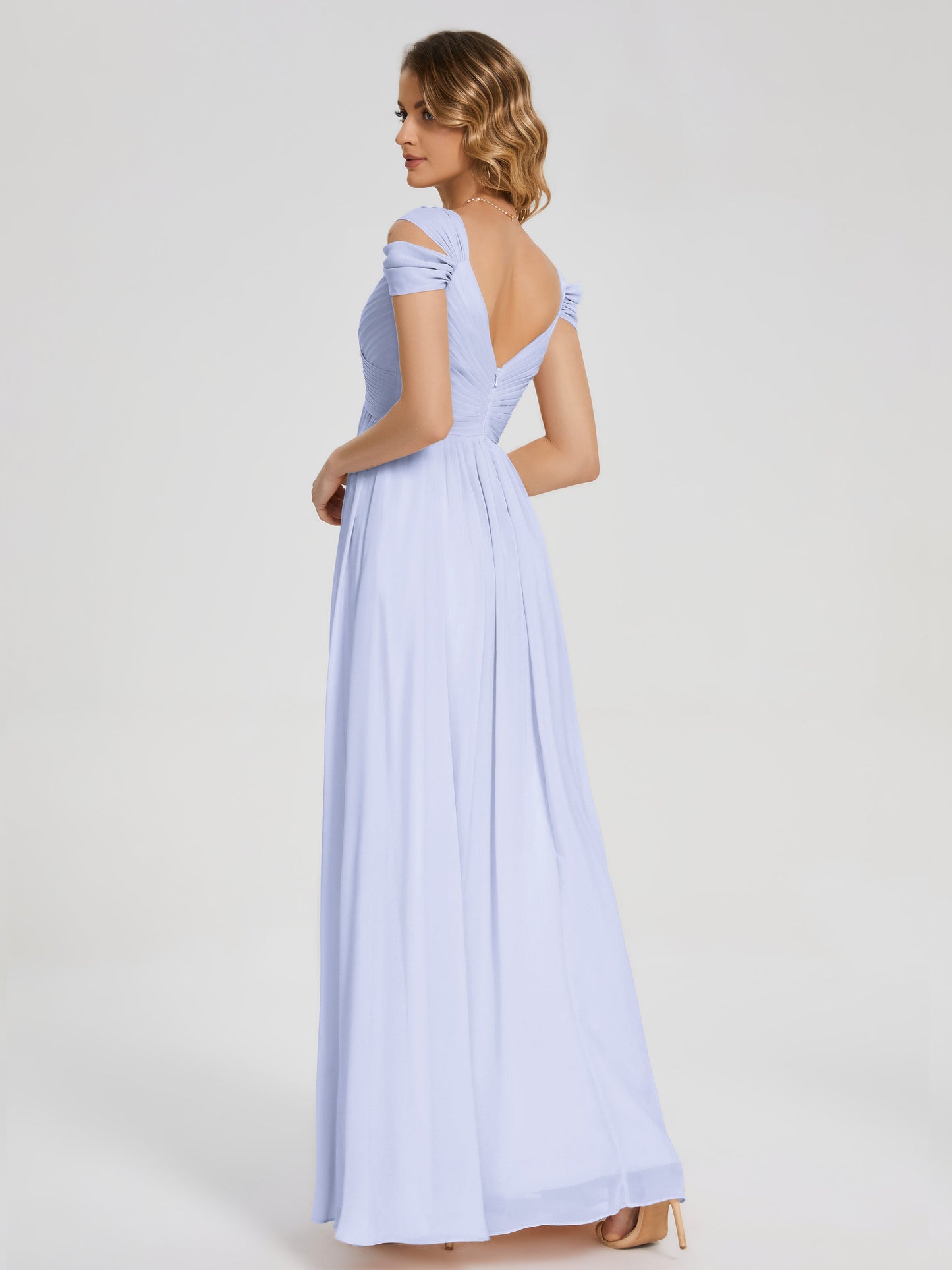 Charlee Straps Side Slit Empire Bridesmaid Dress