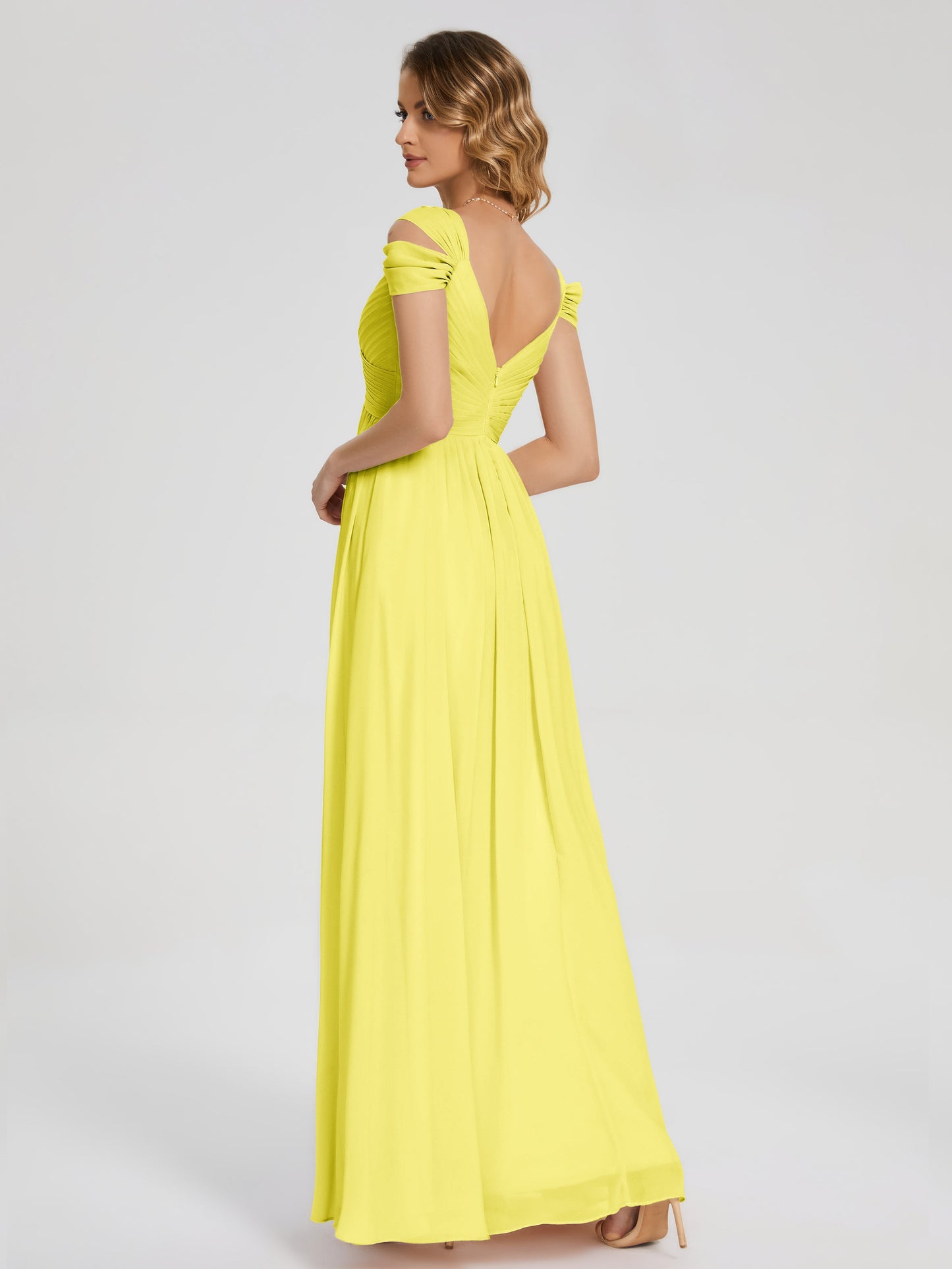 Charlee Straps Side Slit Empire Bridesmaid Dress