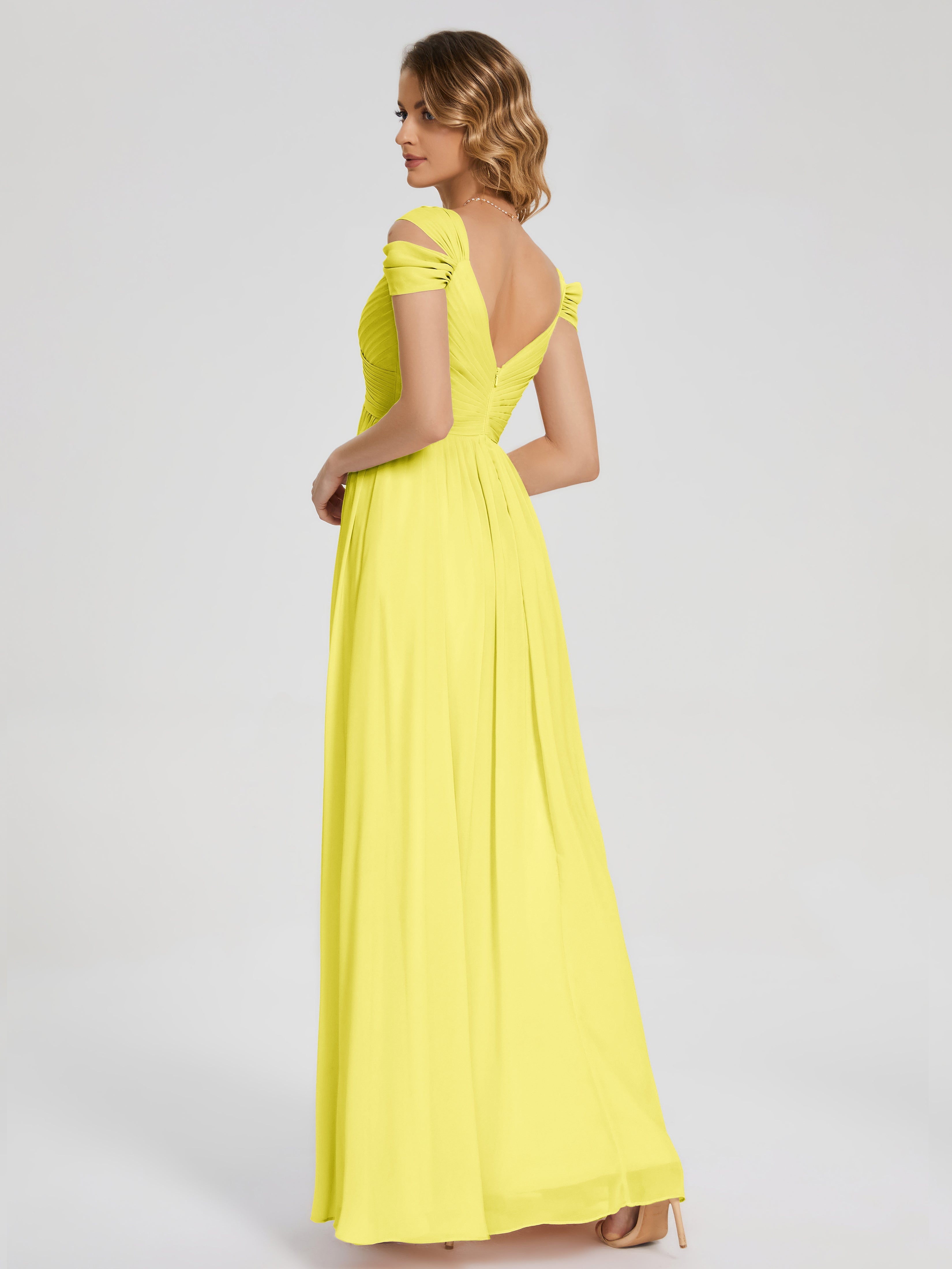 Charlee Straps Side Slit Empire Bridesmaid Dress