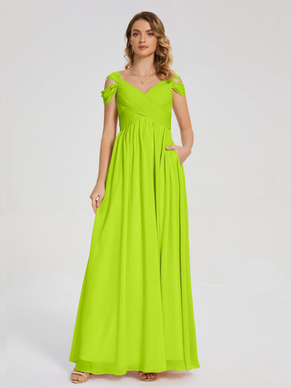 Charlee Straps Side Slit Empire Bridesmaid Dress
