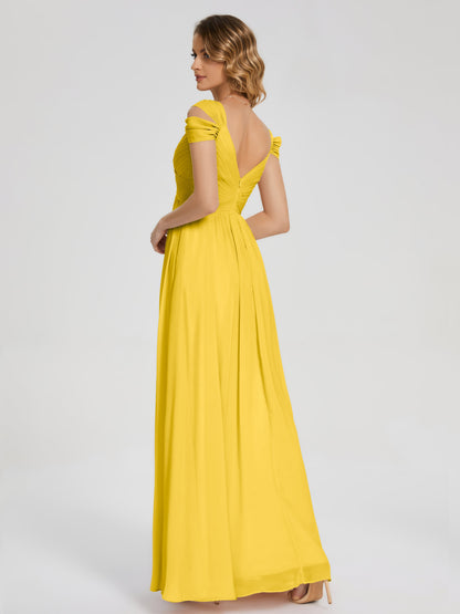 Charlee Straps Side Slit Empire Bridesmaid Dress