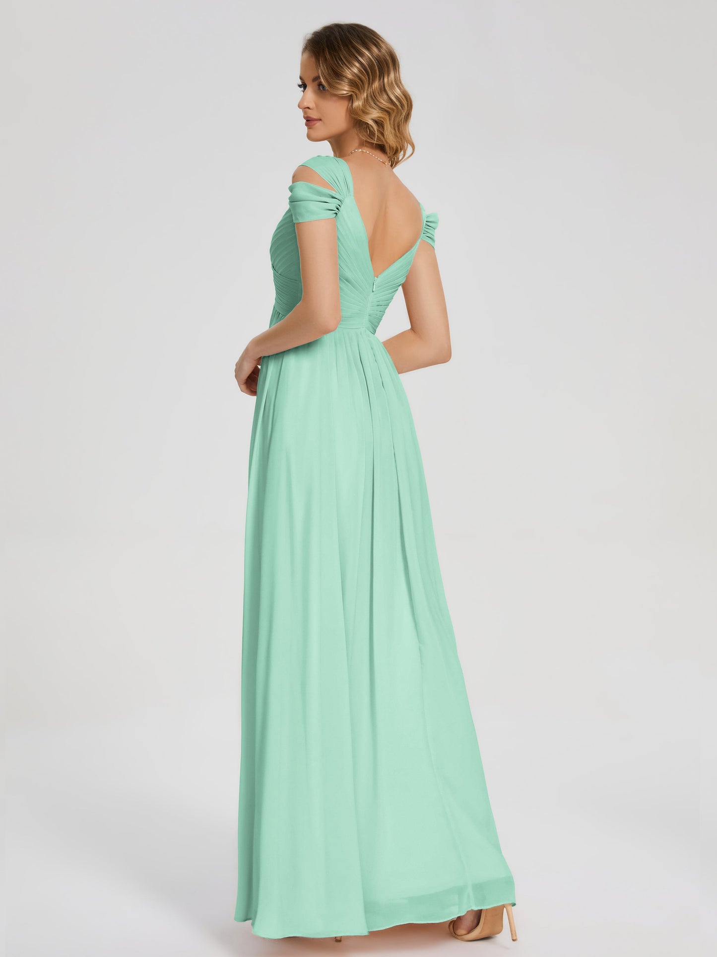 Charlee Straps Side Slit Empire Bridesmaid Dress