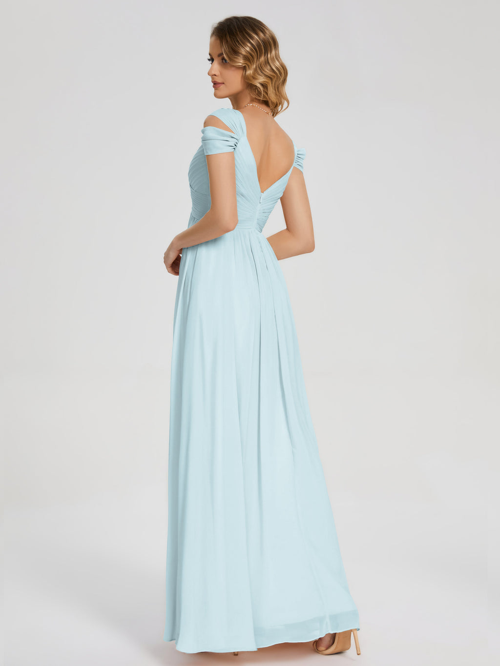 Charlee Straps Side Slit Empire Bridesmaid Dress