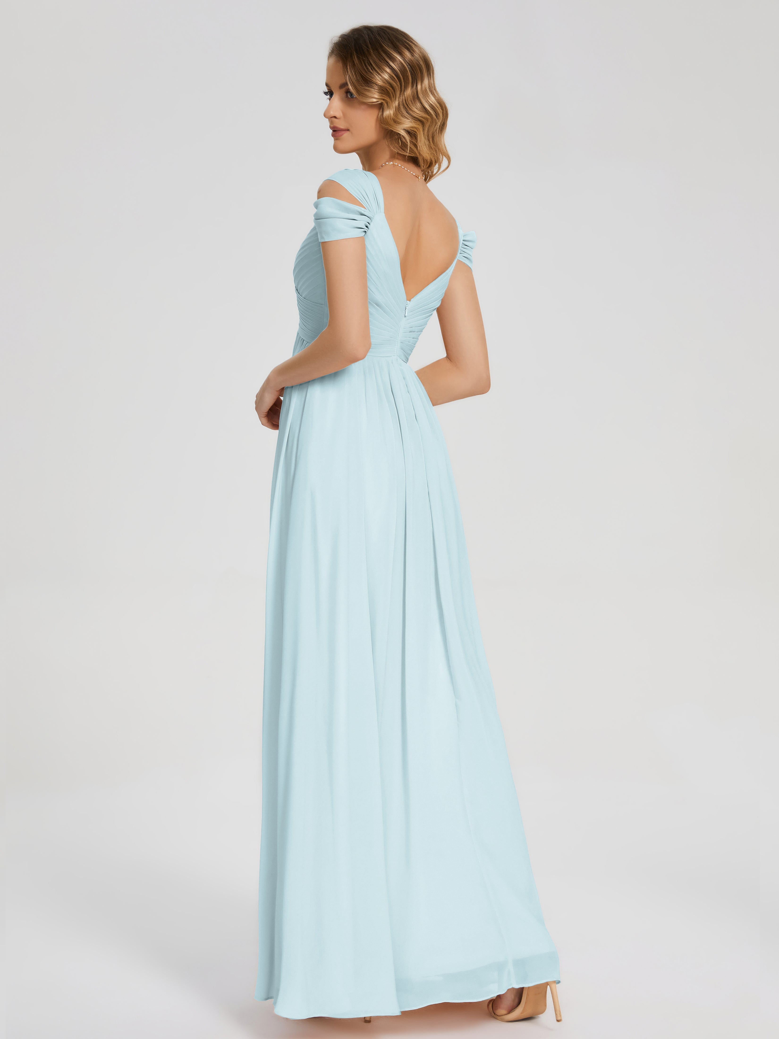 Charlee Straps Side Slit Empire Bridesmaid Dress