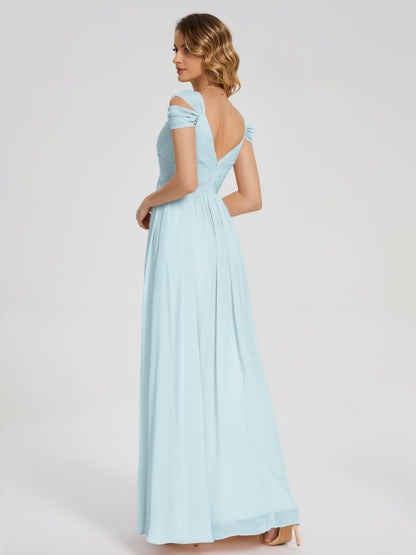 Charlee Straps Side Slit Empire Bridesmaid Dress