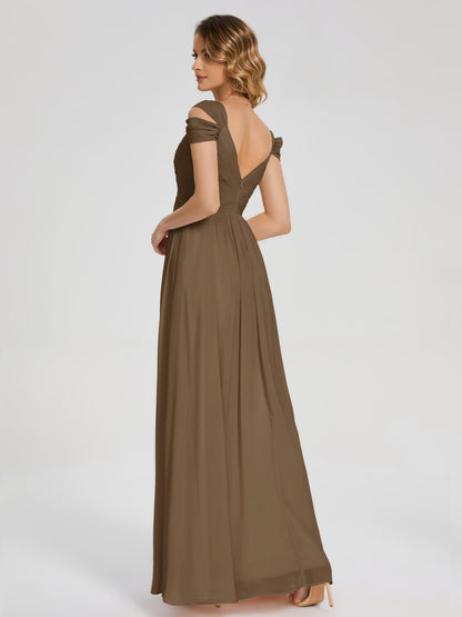 Charlee Straps Side Slit Empire Bridesmaid Dress