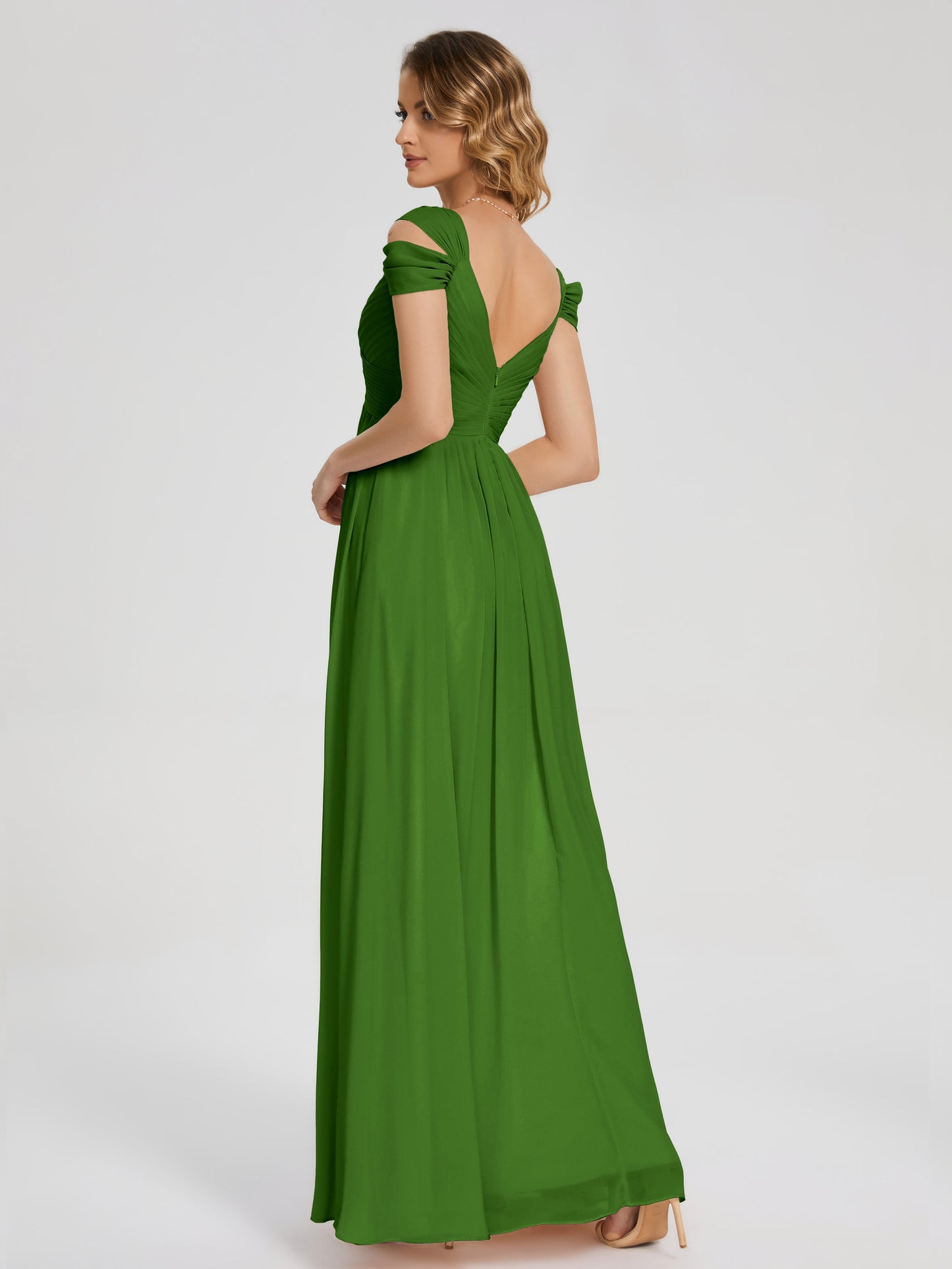 Charlee Straps Side Slit Empire Bridesmaid Dress