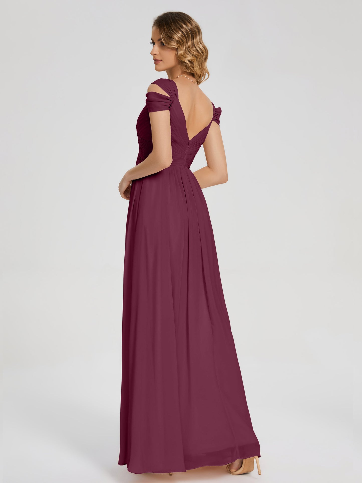 Charlee Straps Side Slit Empire Bridesmaid Dress