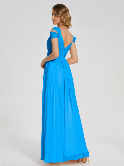 Charlee Straps Side Slit Empire Bridesmaid Dress