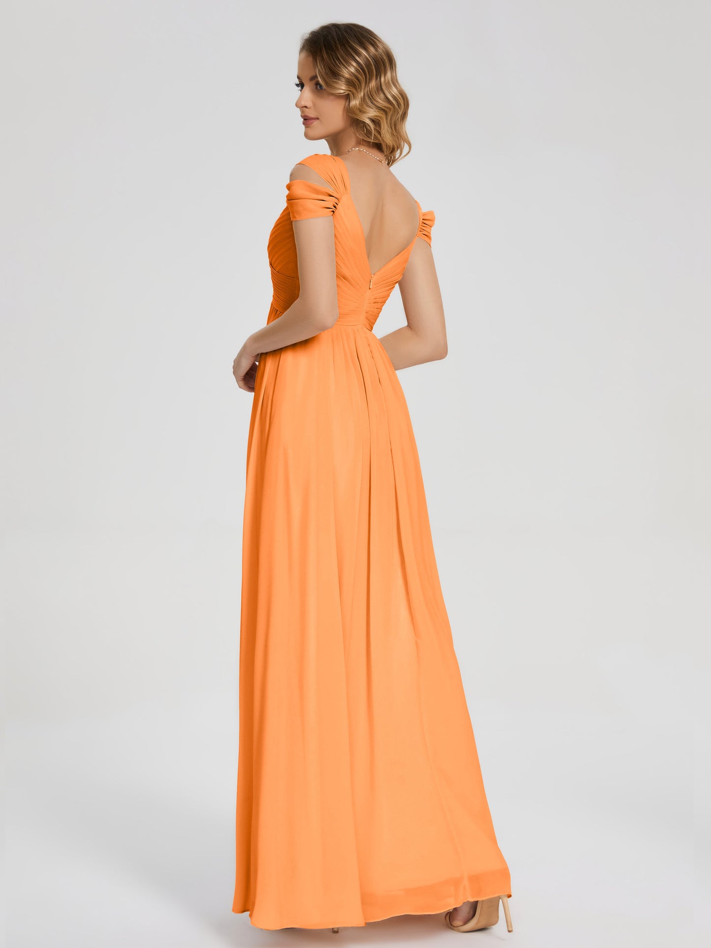 Charlee Straps Side Slit Empire Bridesmaid Dress