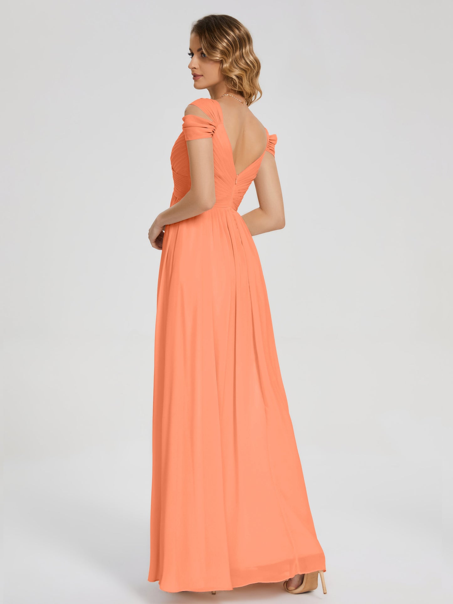 Charlee Straps Side Slit Empire Bridesmaid Dress