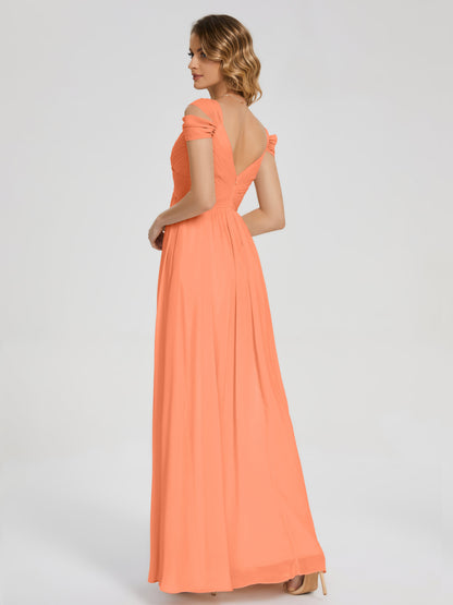 Charlee Straps Side Slit Empire Bridesmaid Dress