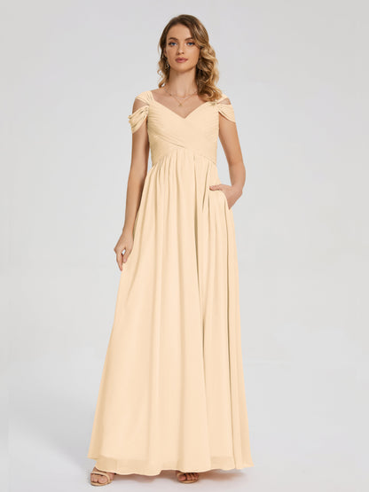 Charlee Straps Side Slit Empire Bridesmaid Dress