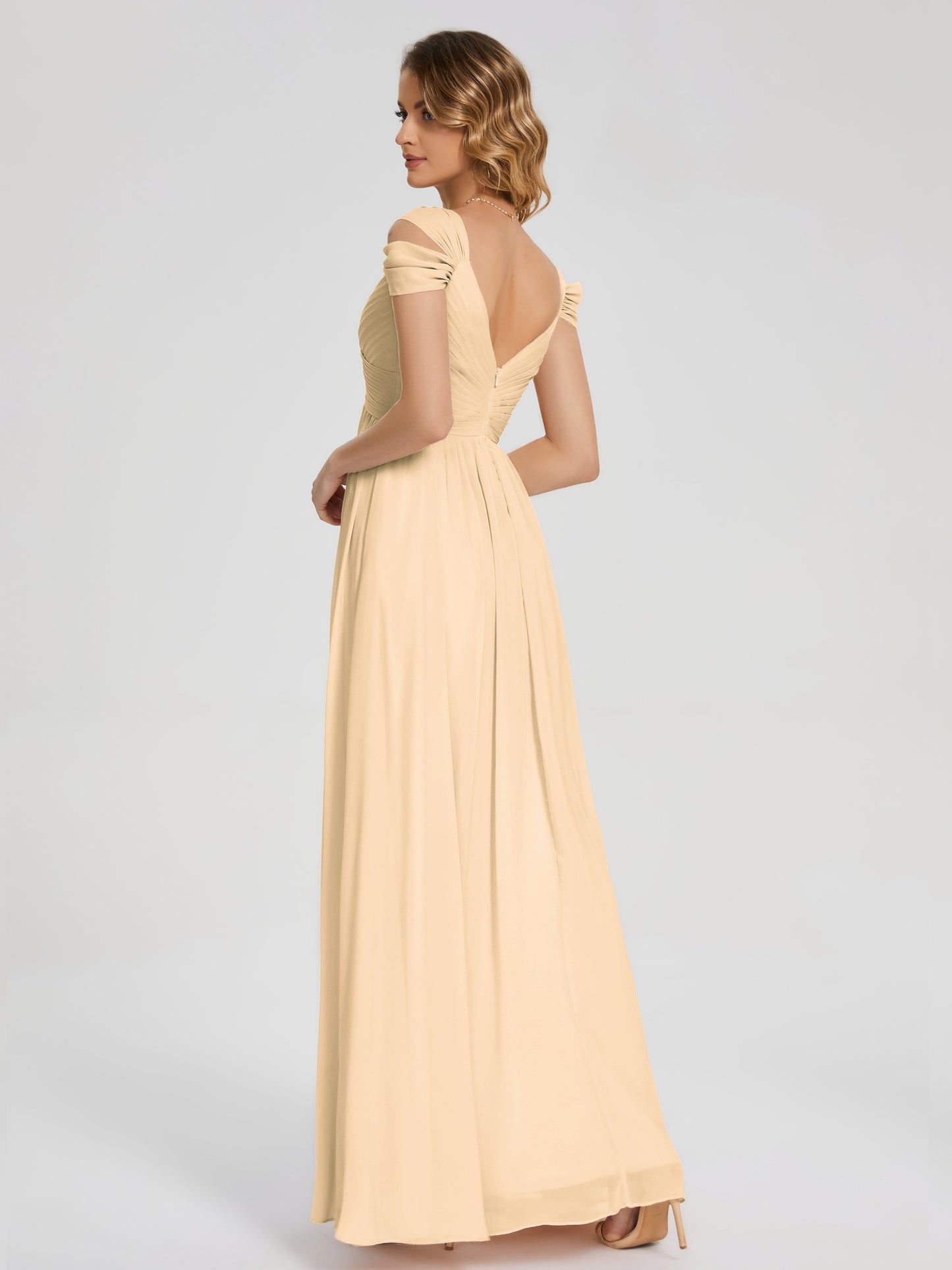 Charlee Straps Side Slit Empire Bridesmaid Dress
