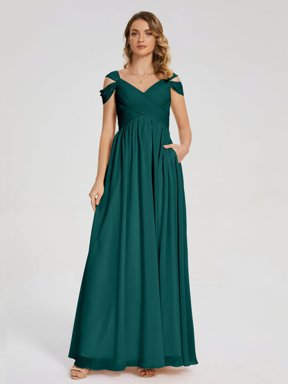 Charlee Straps Side Slit Empire Bridesmaid Dress