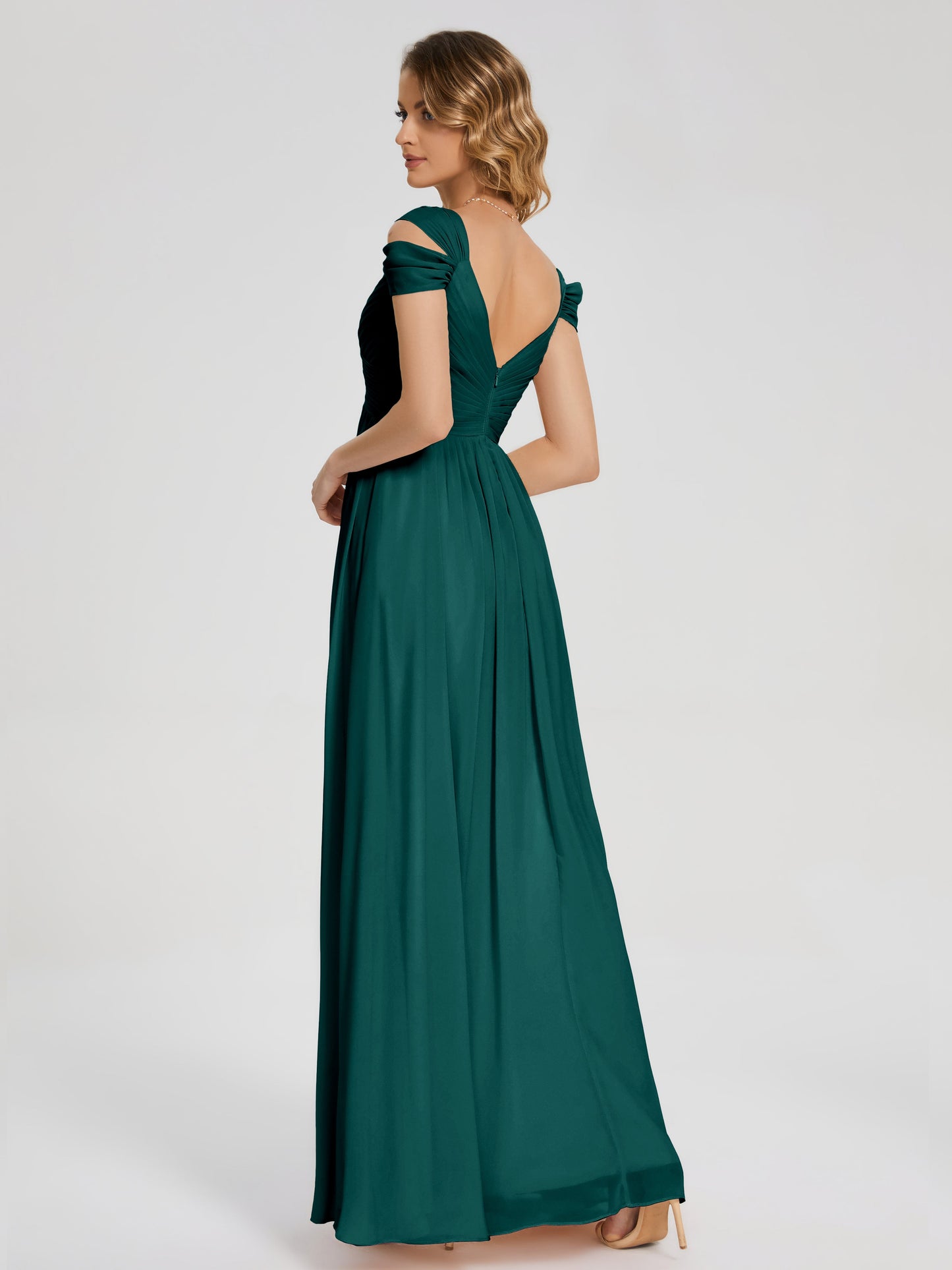 Charlee Straps Side Slit Empire Bridesmaid Dress