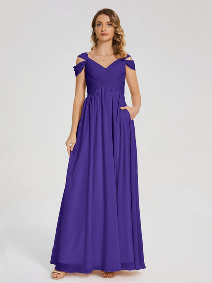 Charlee Straps Side Slit Empire Bridesmaid Dress