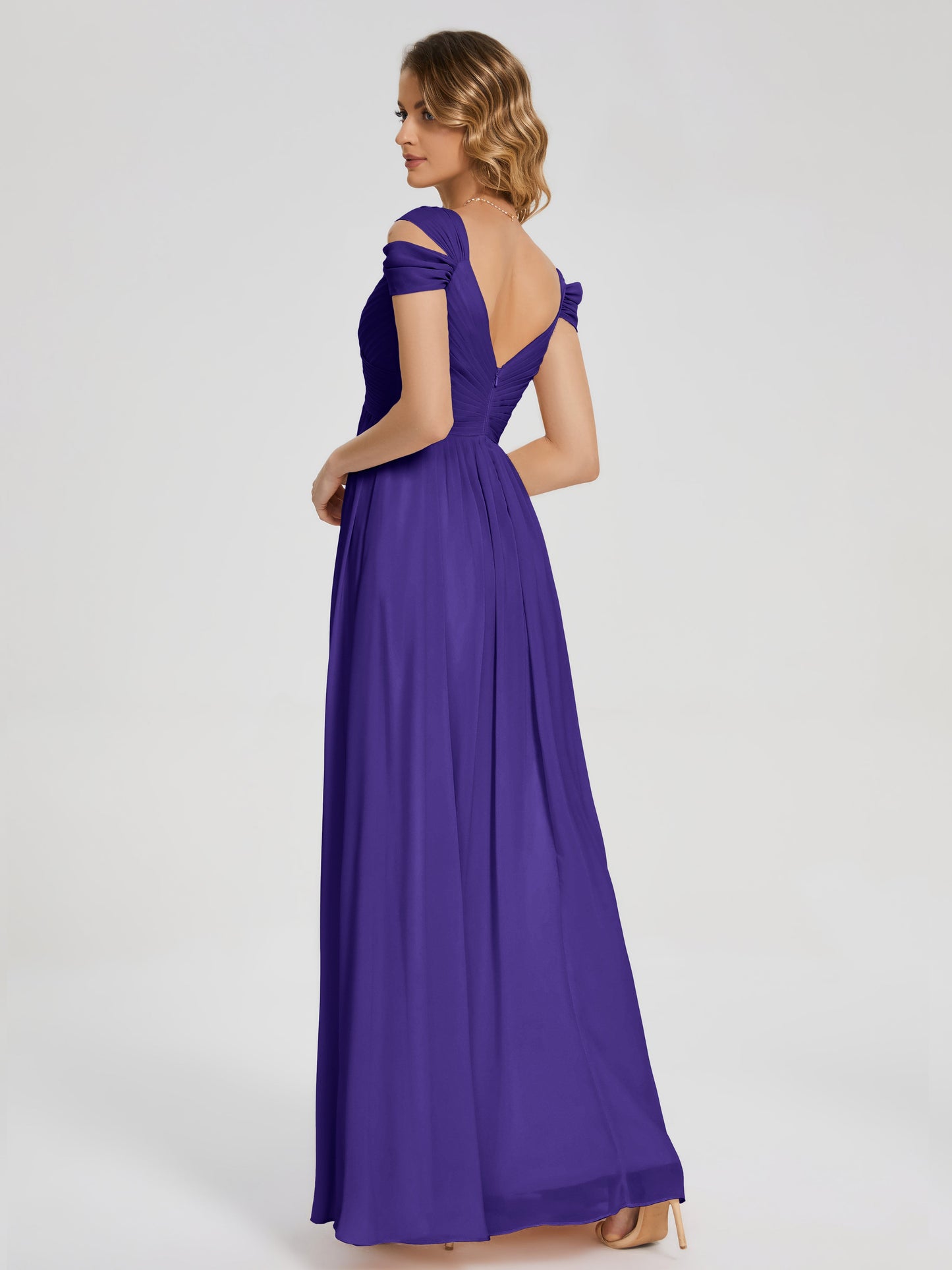Charlee Straps Side Slit Empire Bridesmaid Dress