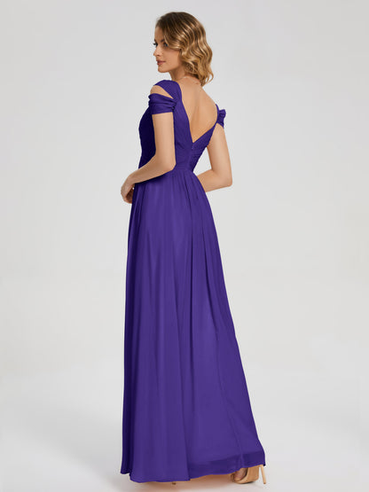 Charlee Straps Side Slit Empire Bridesmaid Dress