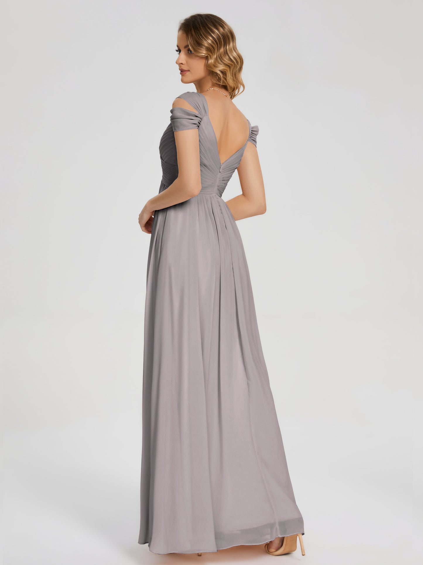 Charlee Straps Side Slit Empire Bridesmaid Dress