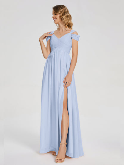 Charlee Straps Side Slit Empire Bridesmaid Dress