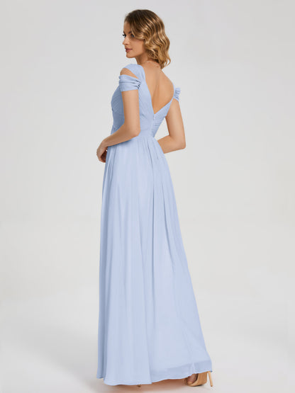 Charlee Straps Side Slit Empire Bridesmaid Dress