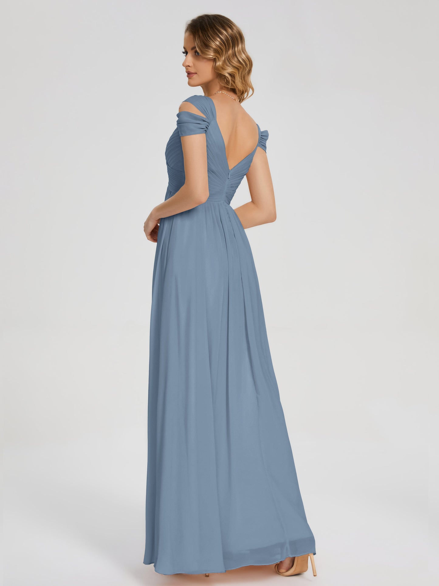 Charlee Straps Side Slit Empire Bridesmaid Dress