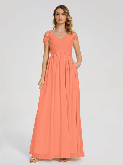 Charlee Straps Side Slit Empire Bridesmaid Dress