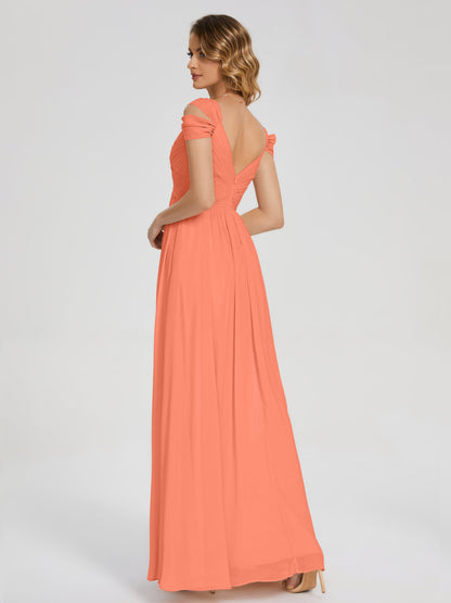 Charlee Straps Side Slit Empire Bridesmaid Dress