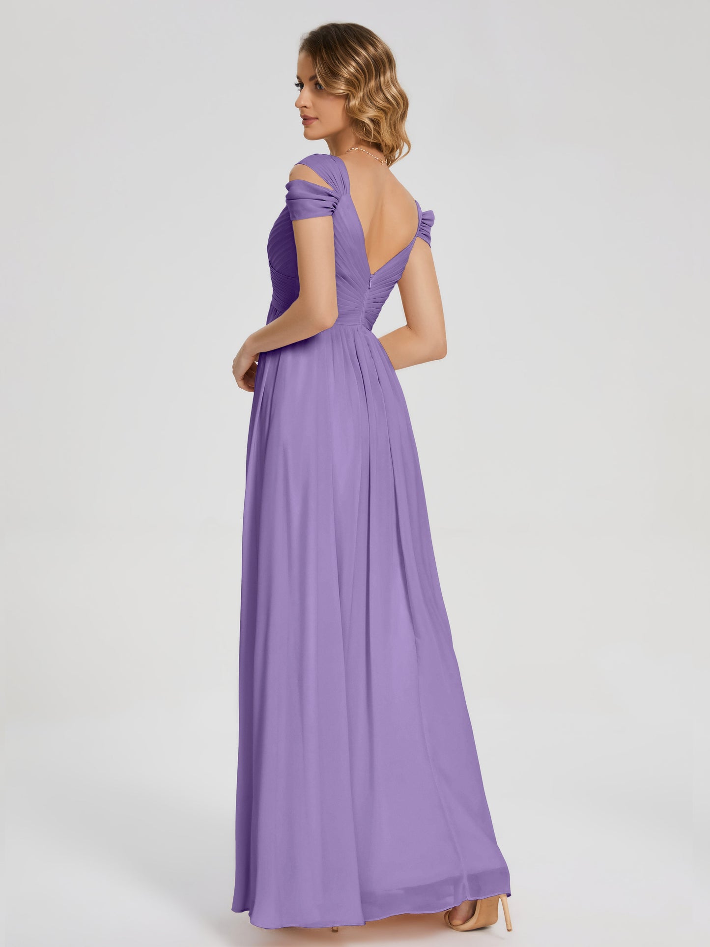 Charlee Straps Side Slit Empire Bridesmaid Dress