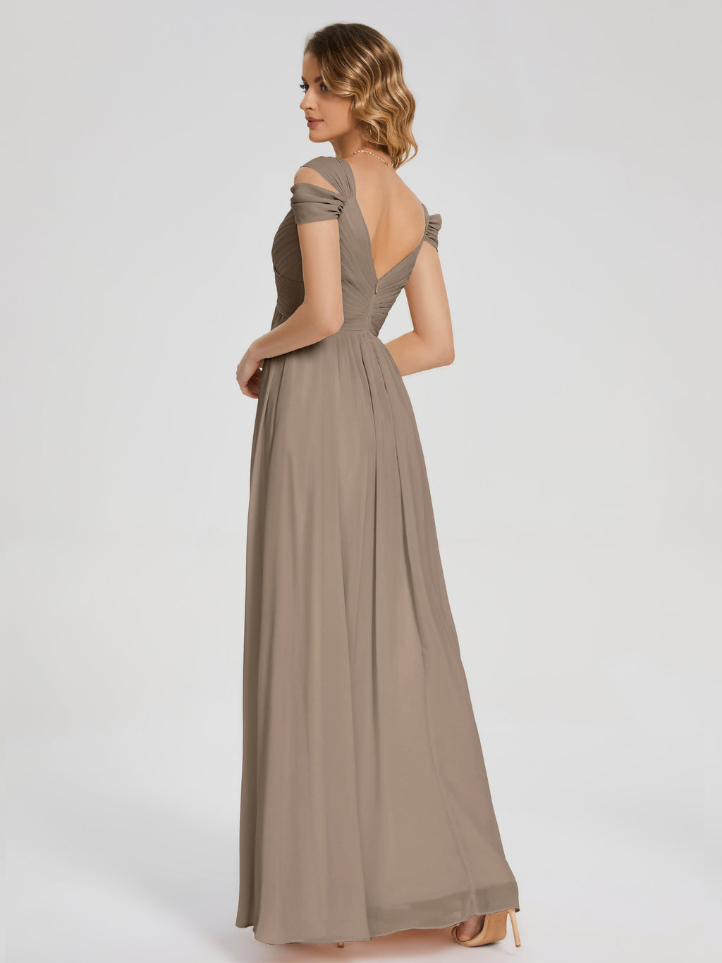 Charlee Straps Side Slit Empire Bridesmaid Dress