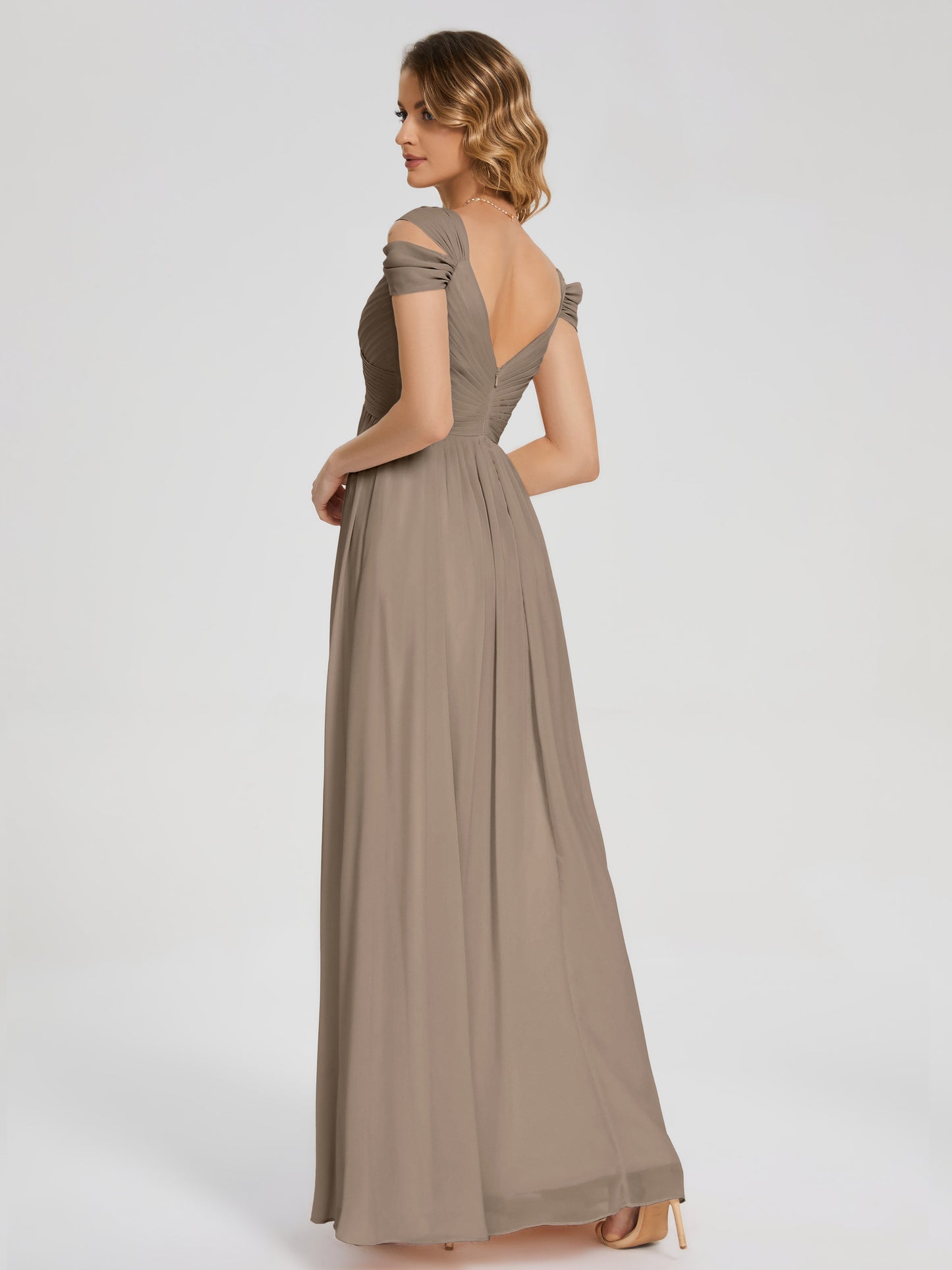 Charlee Straps Side Slit Empire Bridesmaid Dress