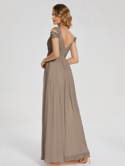 Charlee Straps Side Slit Empire Bridesmaid Dress