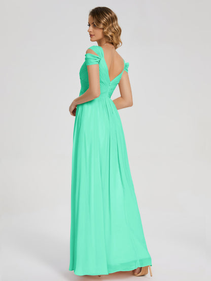 Charlee Straps Side Slit Empire Bridesmaid Dress
