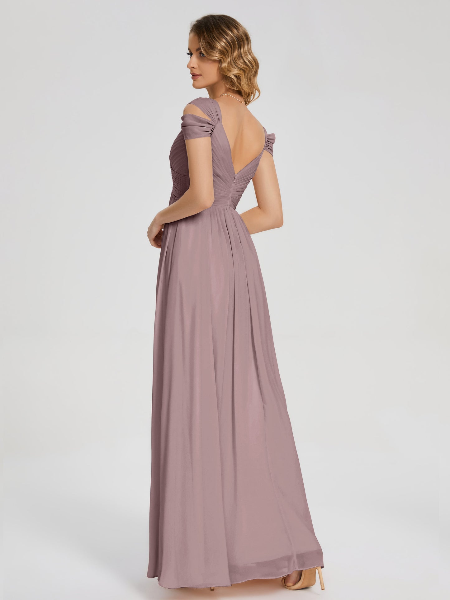 Charlee Straps Side Slit Empire Bridesmaid Dress