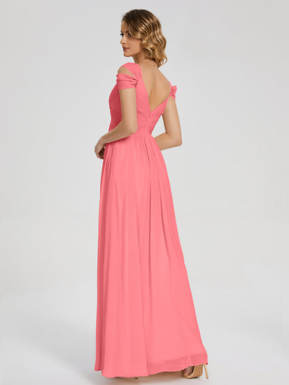 Charlee Straps Side Slit Empire Bridesmaid Dress