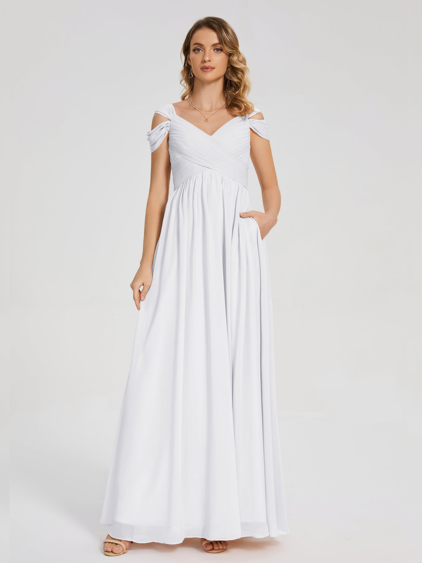 Charlee Straps Side Slit Empire Bridesmaid Dress