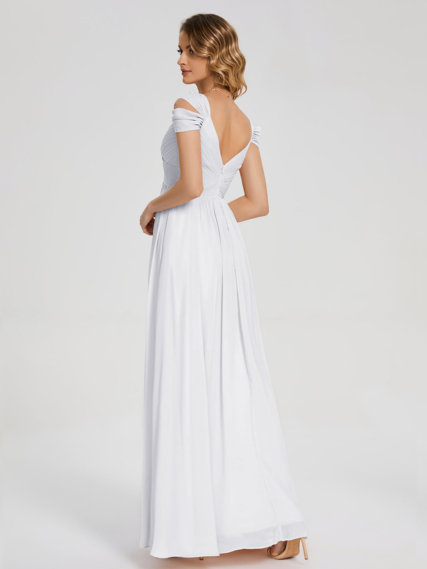 Charlee Straps Side Slit Empire Bridesmaid Dress