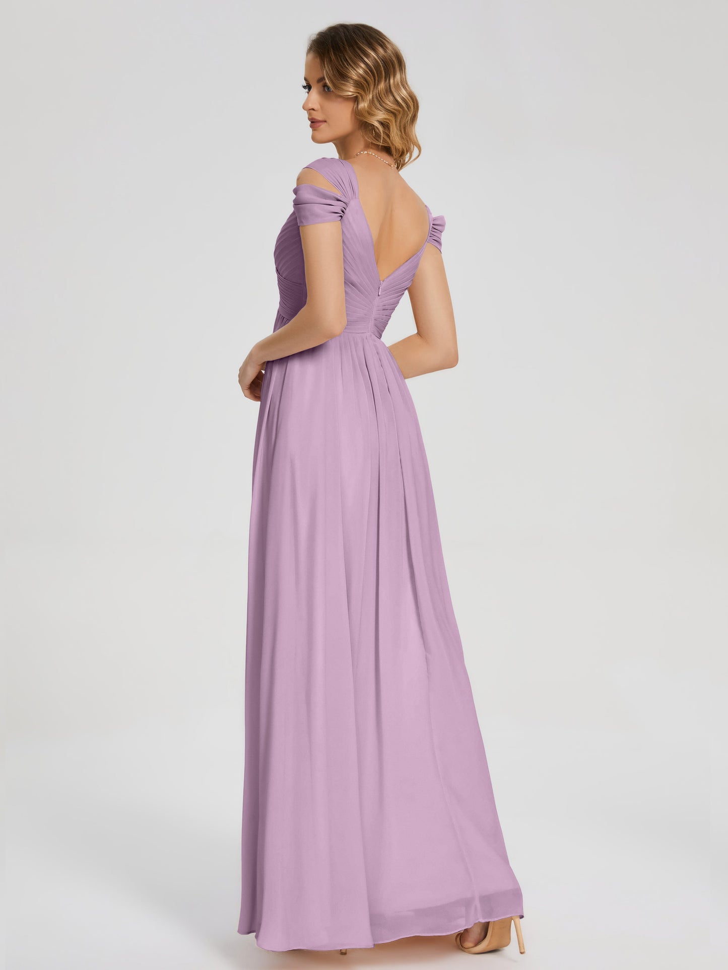 Charlee Straps Side Slit Empire Bridesmaid Dress