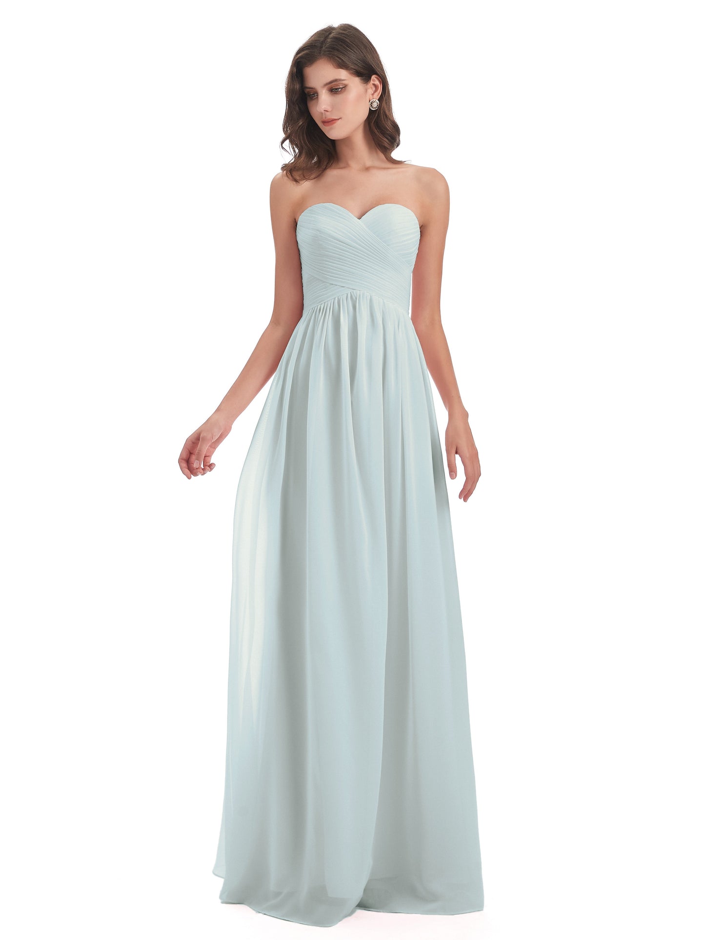 Sunny Floor Length Sweetheart Chiffon Bridesmaid Dresses