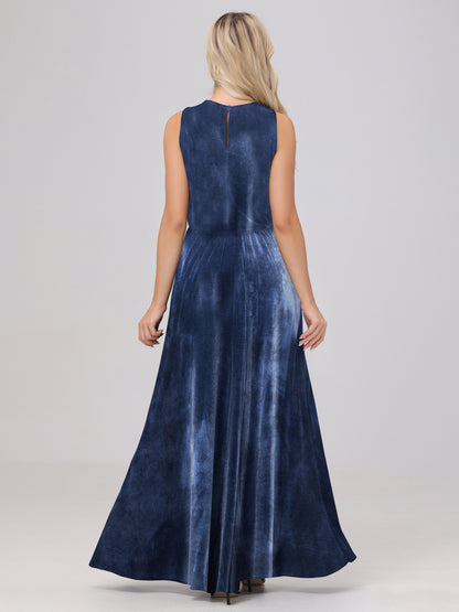 Two-Pieces A-Line Sleeveless Velvet Bridesmaid Dresses