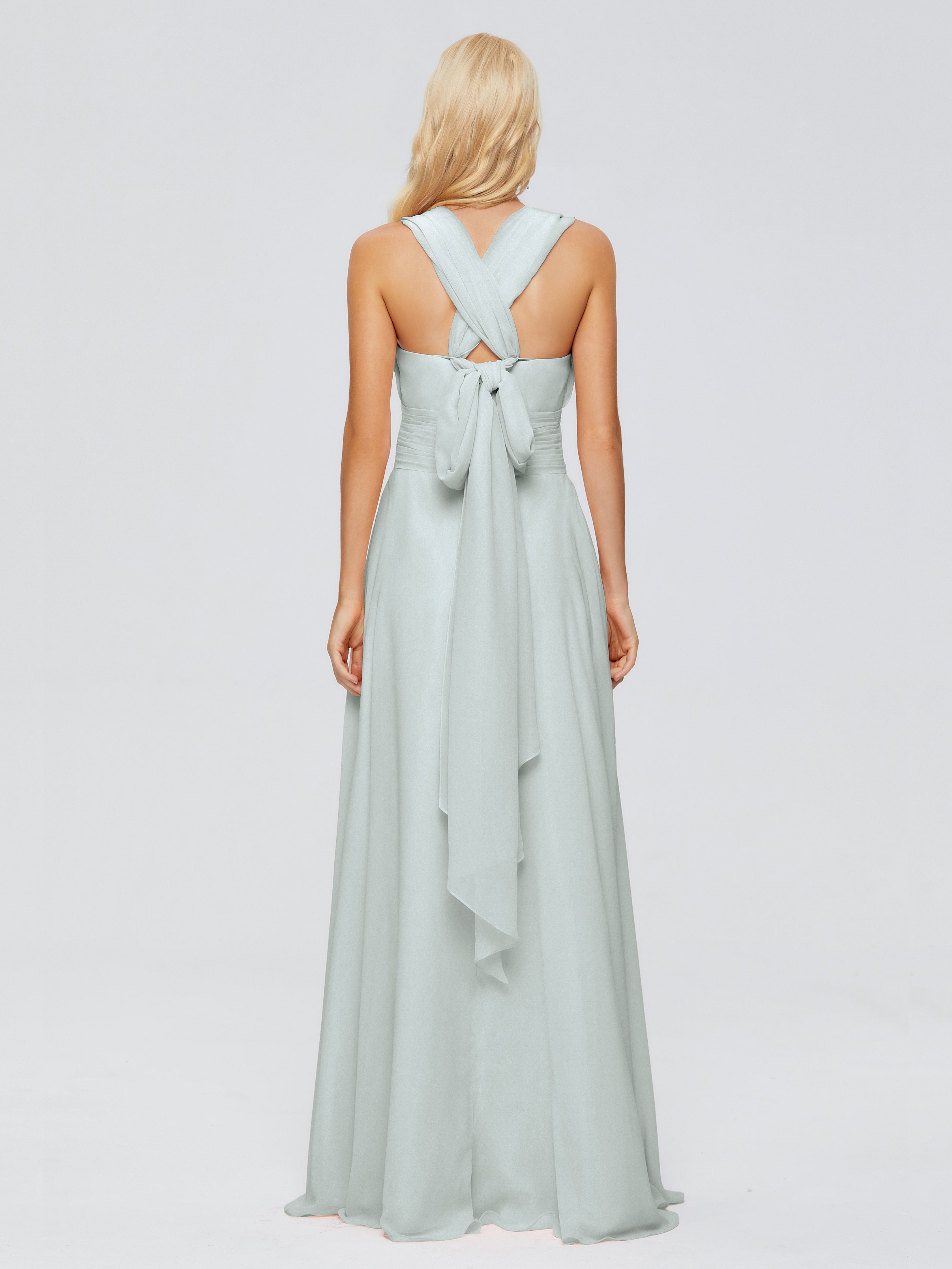 Ximena Straps Ribbon Chiffon Bridesmaid Dresses