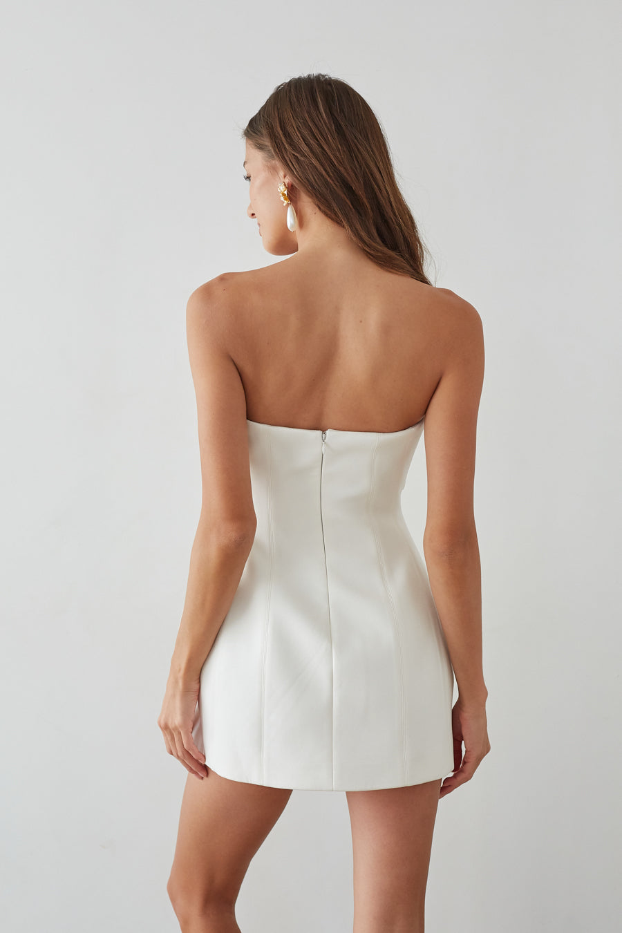 Alix Twist Front Bubble Mini Dress