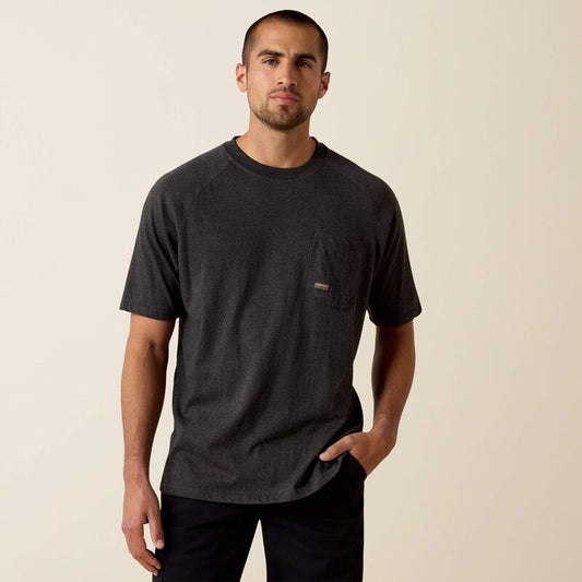 Ariat Mens Rebar Cotton Strong T-Shirt Charcoal Heather