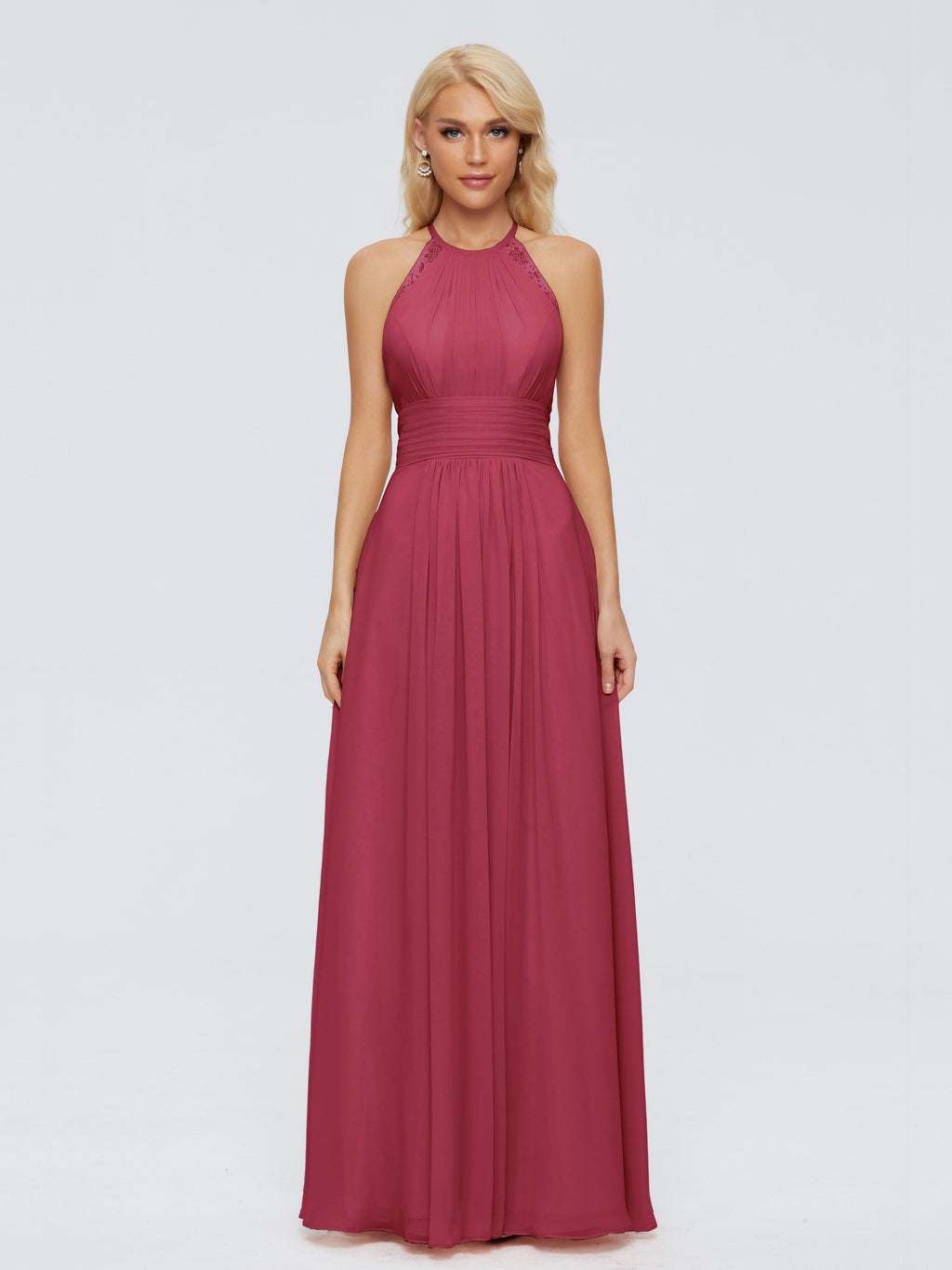 Arya Halter Chiffon Bridesmaid Dresses
