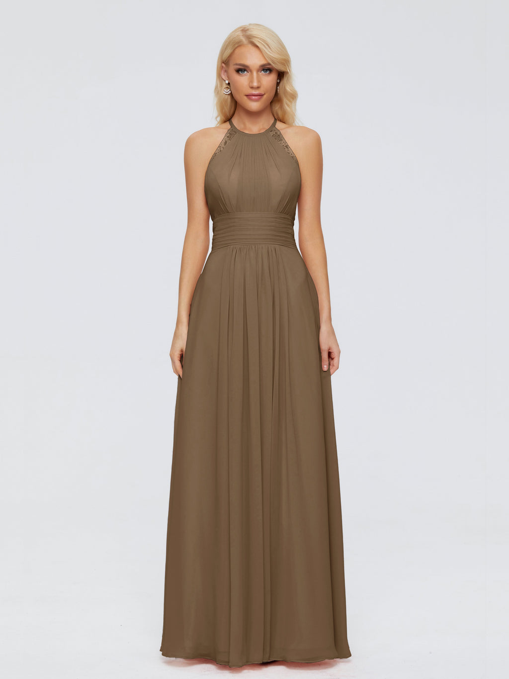 Arya Halter Chiffon Bridesmaid Dresses
