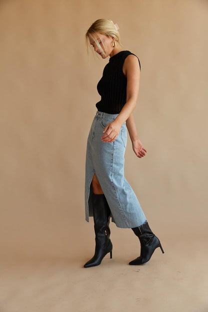 Hayden Denim Midi Skirt