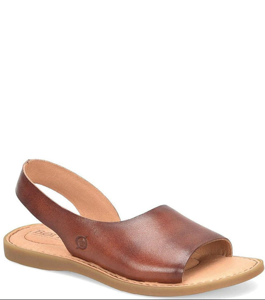 Born Inlet Womens Leather Casual Sandal Dark Tan Bourbon
